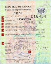Vizos į Ganą pavyzdys